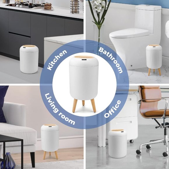 Pukomc Smart Sensor Wastebasket Hand Free Touchless 2.6 Gallon - Picture 6 of 7